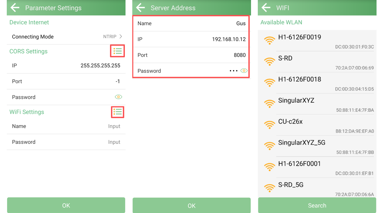 A Z1 hálózati bázis szervercímének és Wi-Fi-hálózatának beállításai