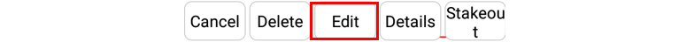 Kiemelt Edit művelet a kiválasztott objektum menüjében
