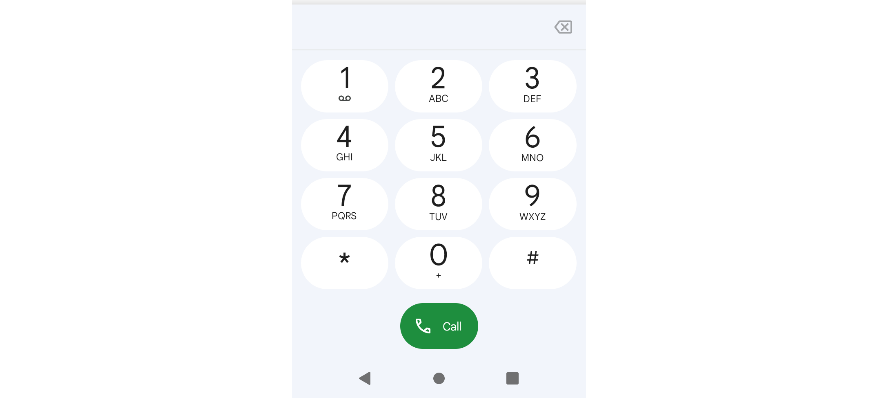 Android telefonos számbillentyűzet
