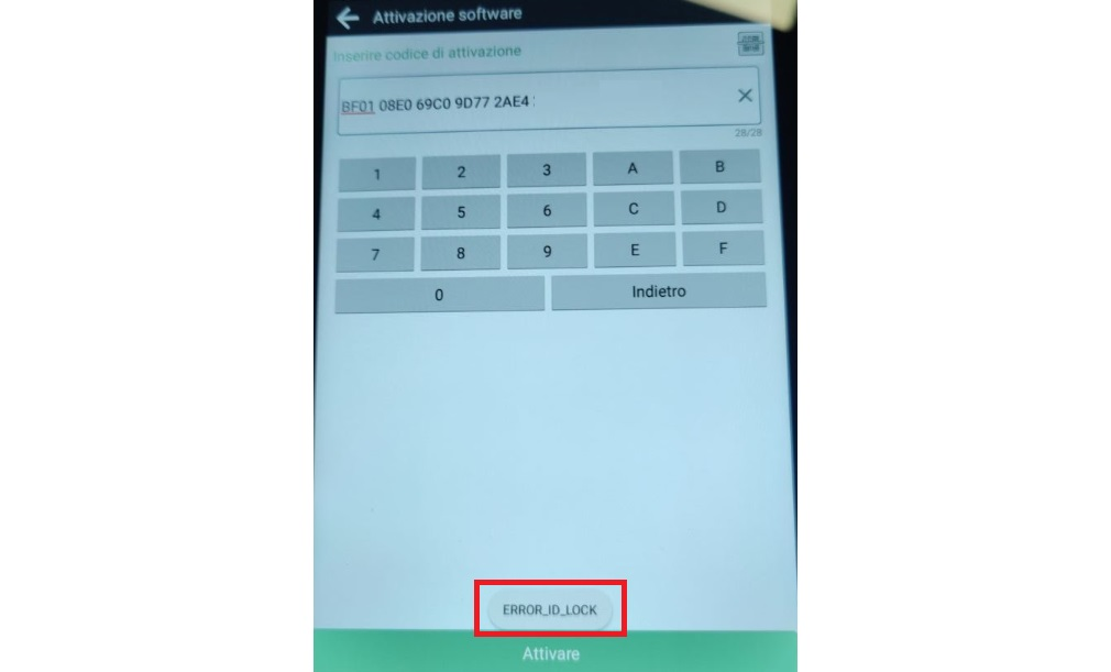 ERROR_ID_LOCK message during SingularPad activation
